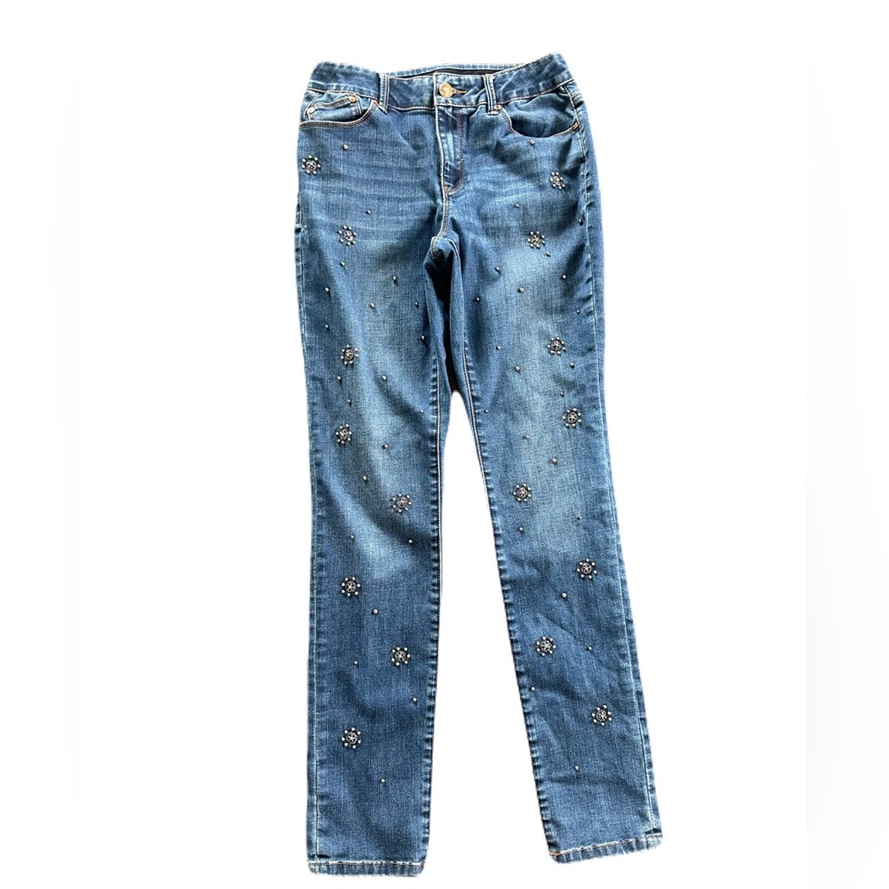 CHICOS Beaded Pull-On Jeggings, Like New